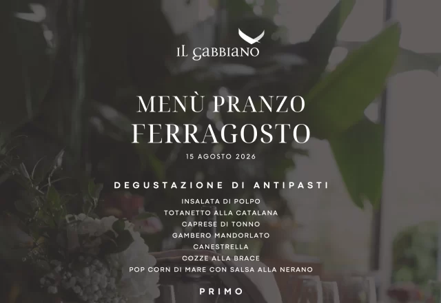 Pranzo di Ferragosto 2026 al Gabbiano